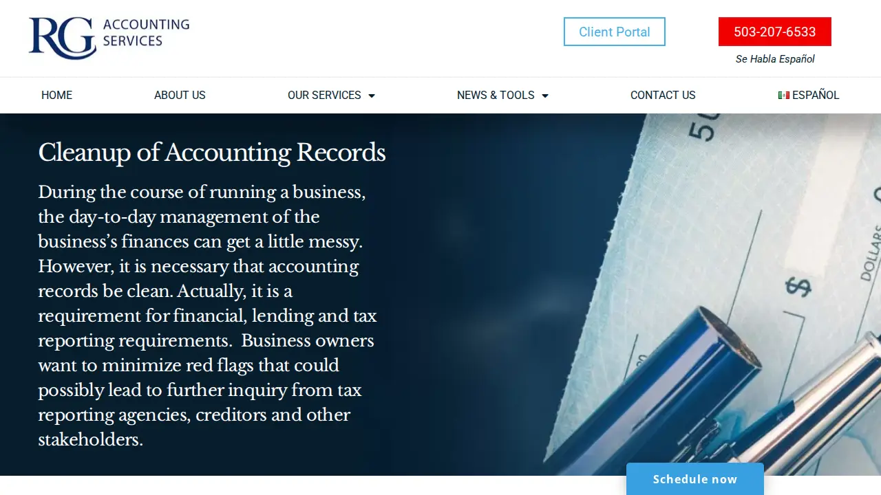 RG Accounting page