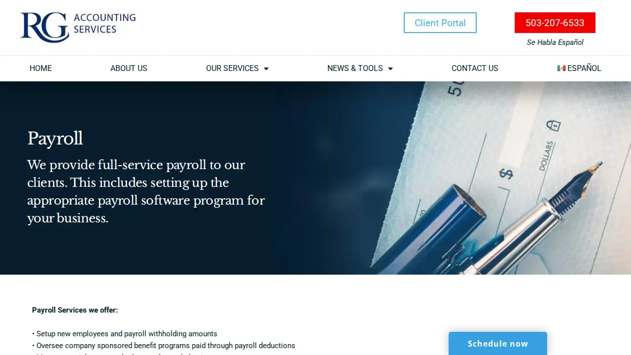 RG Accounting page