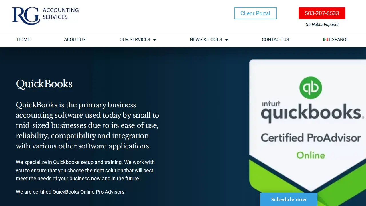 RG Accounting page
