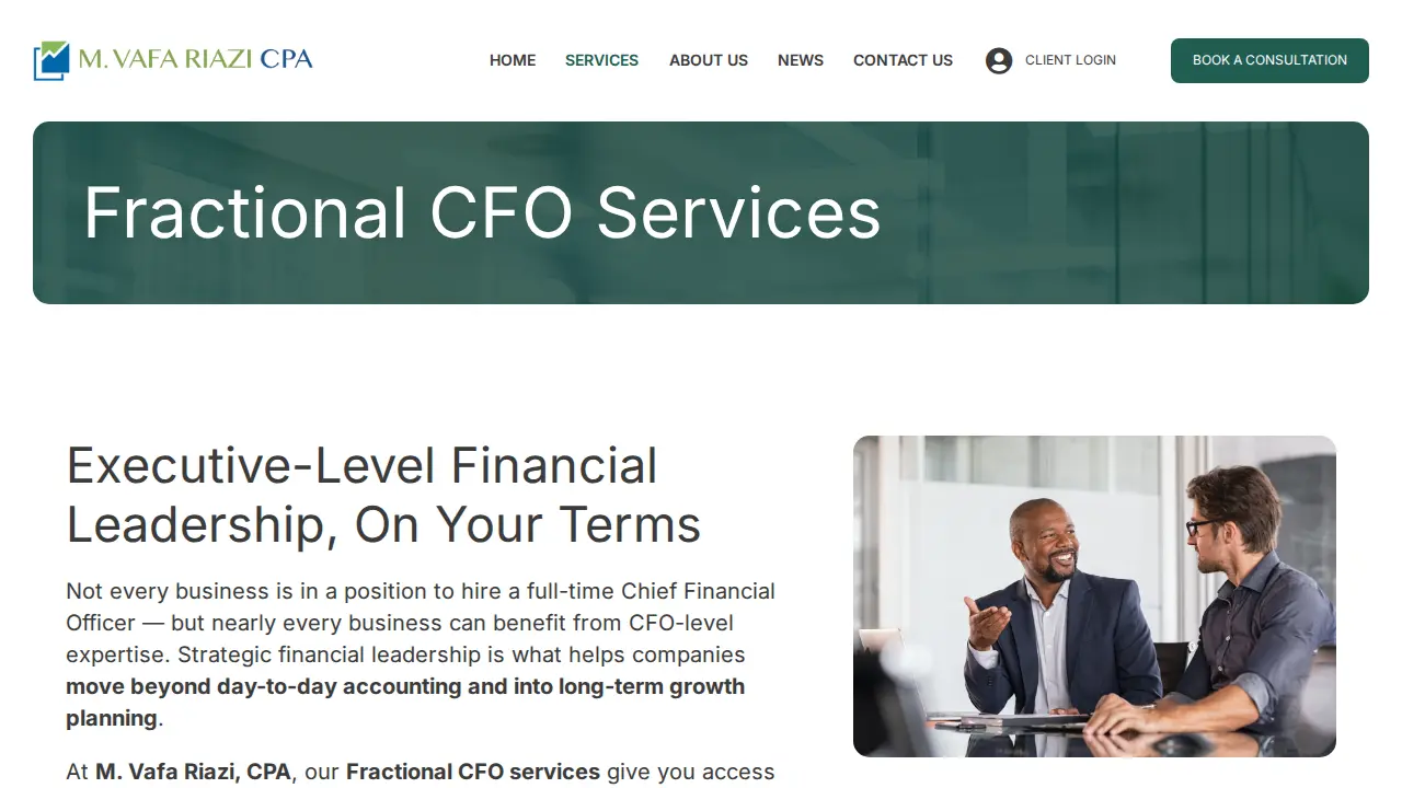 M Vafa Riazi CPA LLC page