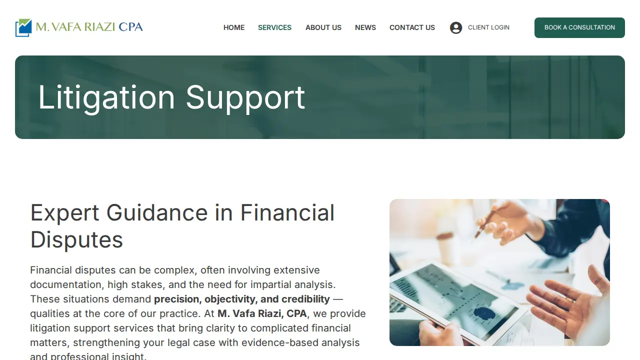M Vafa Riazi CPA LLC page