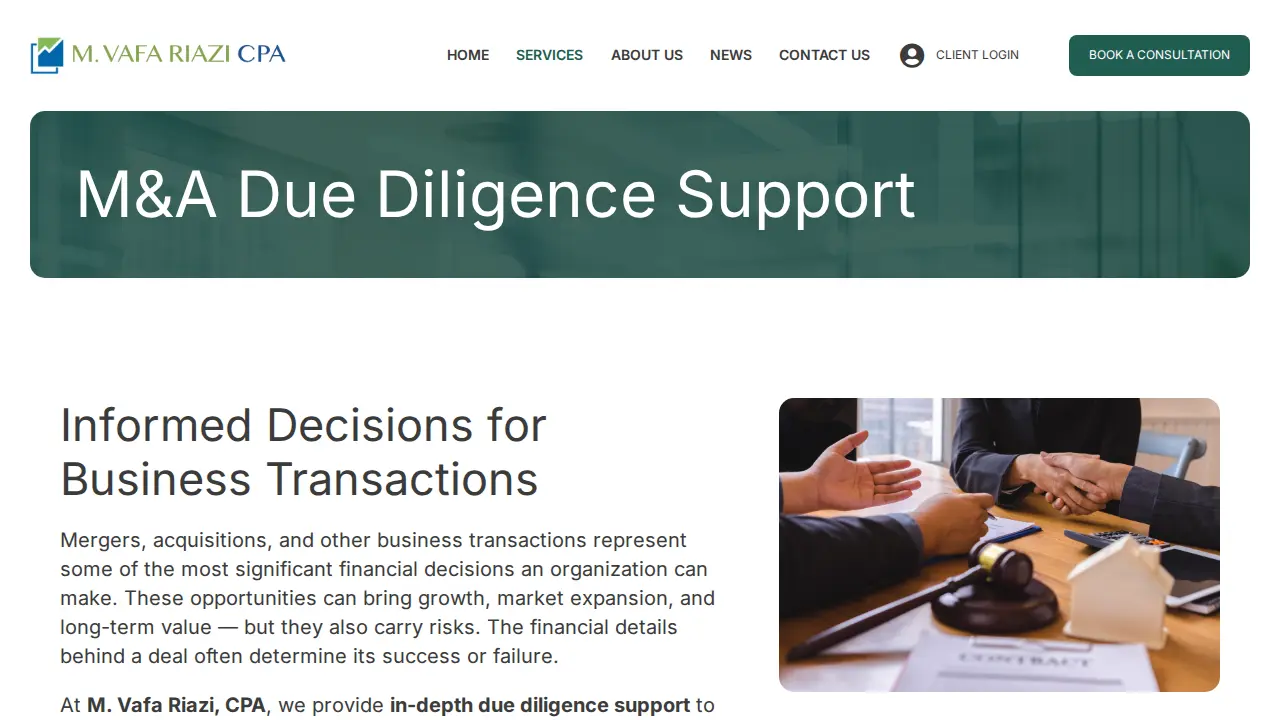 M Vafa Riazi CPA LLC page