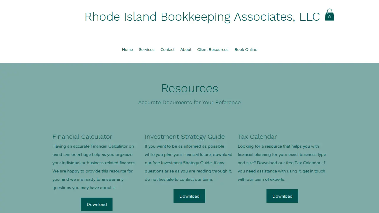 Rhode Island Bookkeeping Associates LLC page