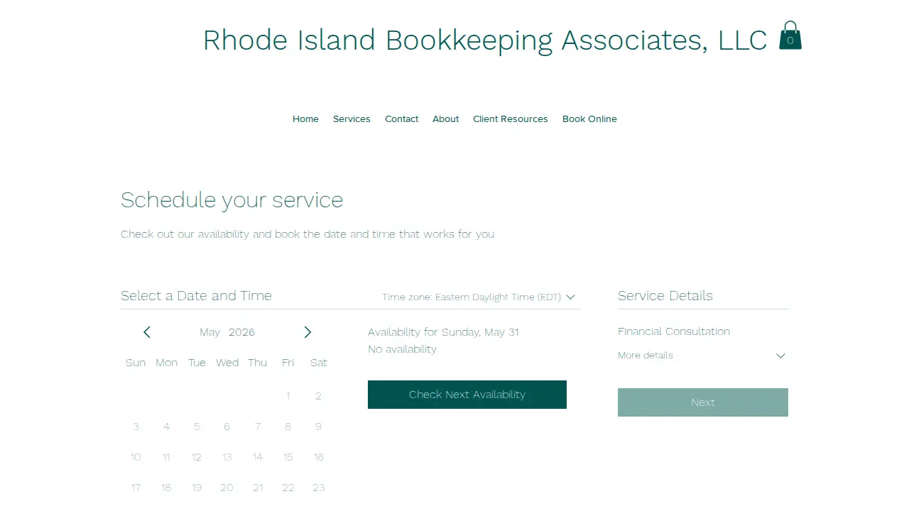 Rhode Island Bookkeeping Associates LLC page