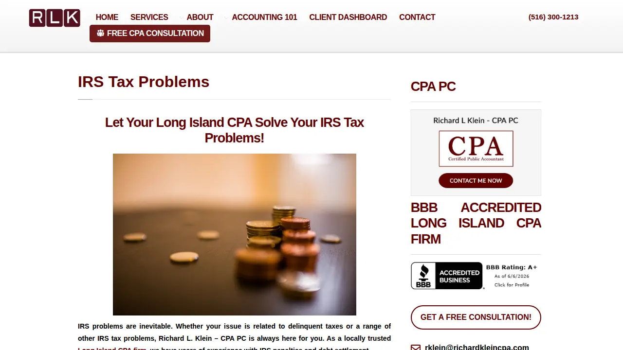 Richard L Klein - CPA PC page