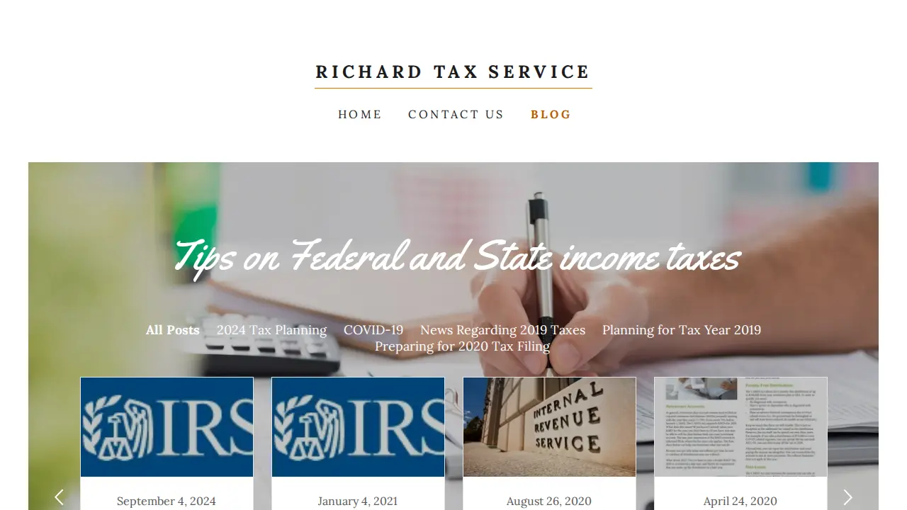 Richard Tax Services page