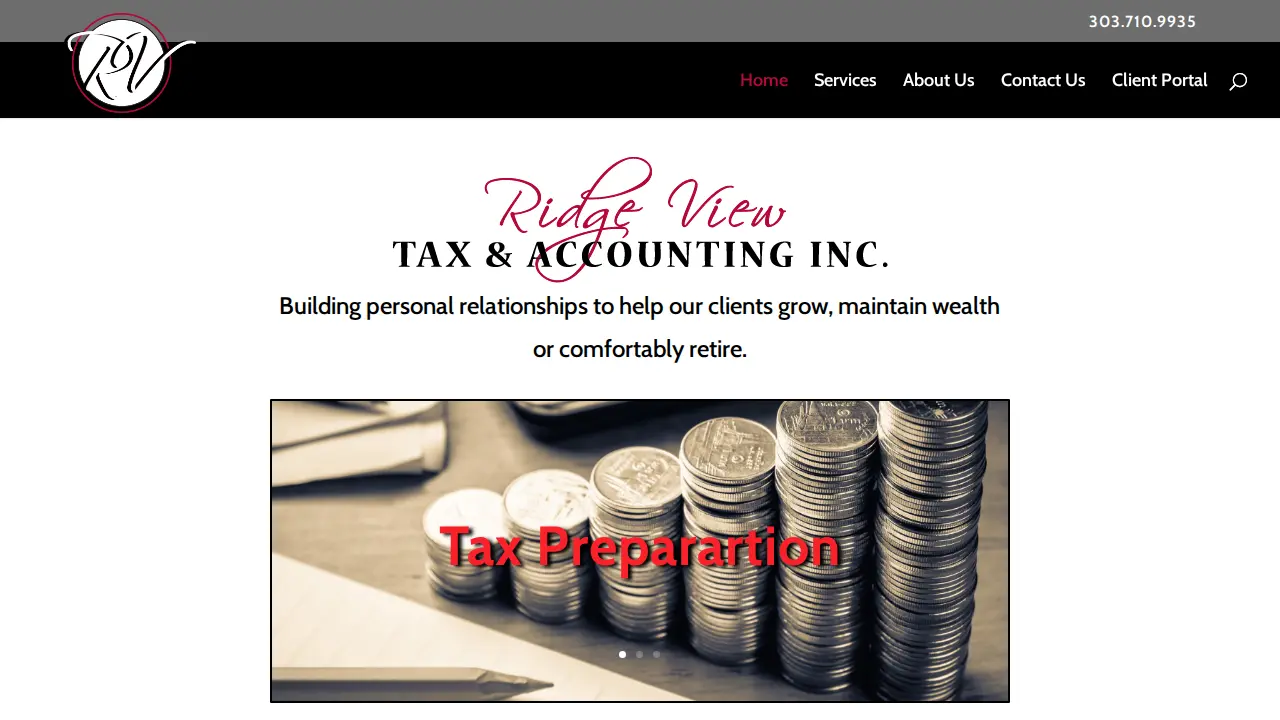 Ridge View Tax & Accounting page