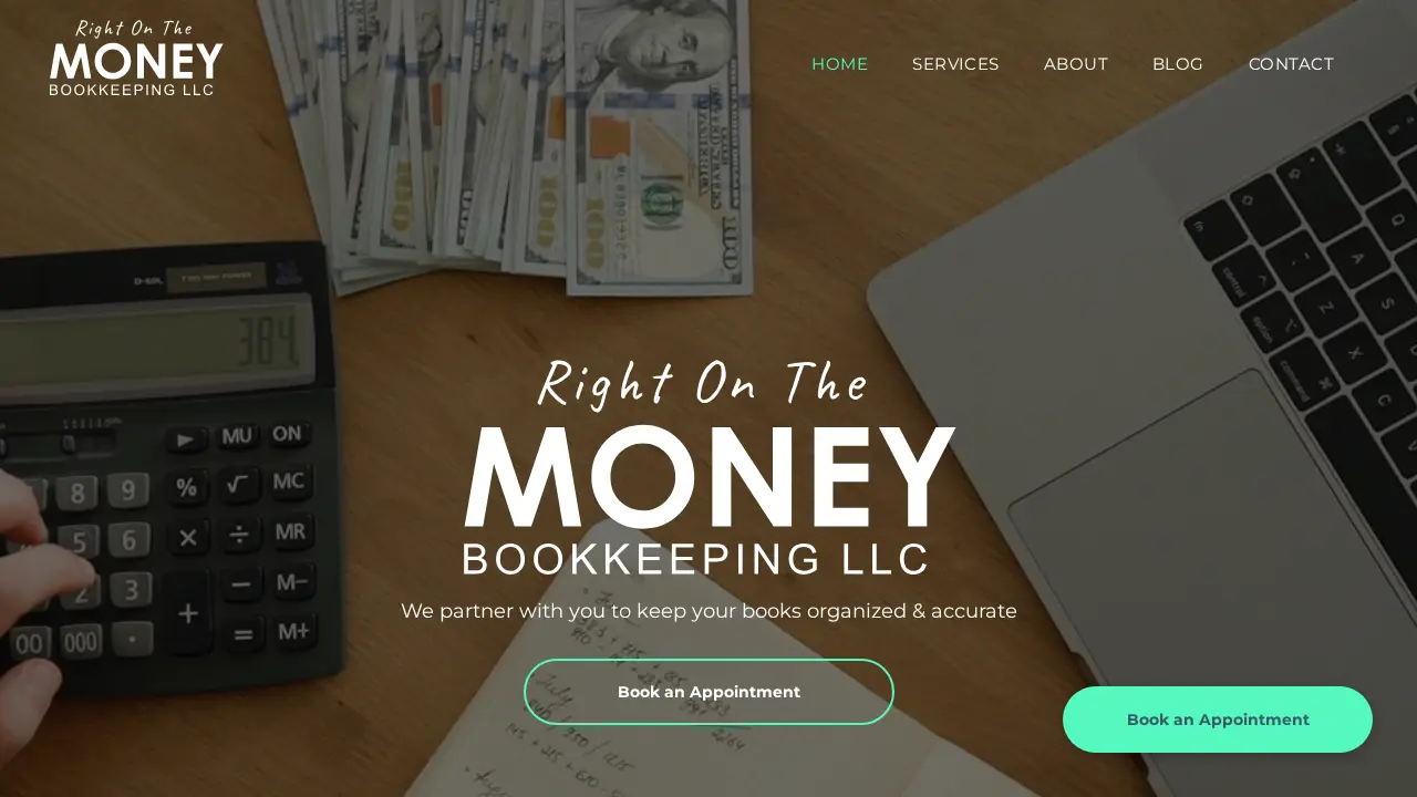 Right on the Money Bookkeeping website
