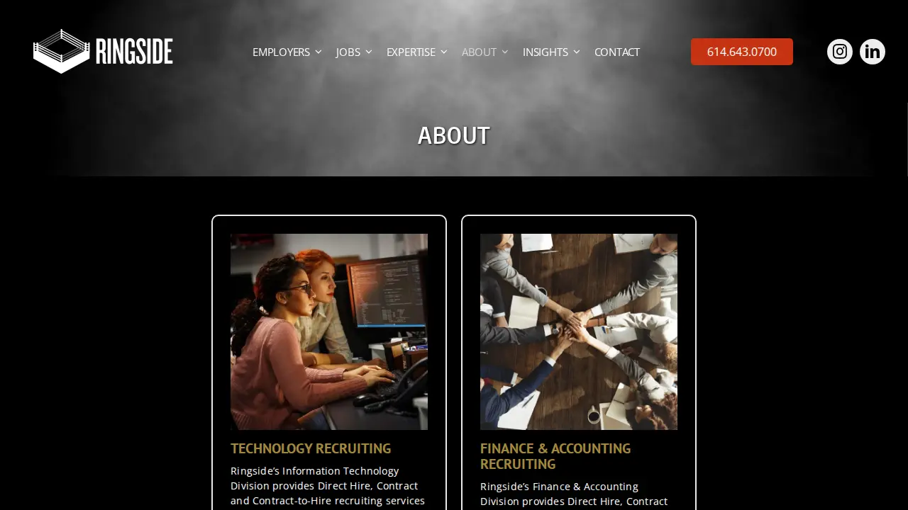 Ringside Talent page