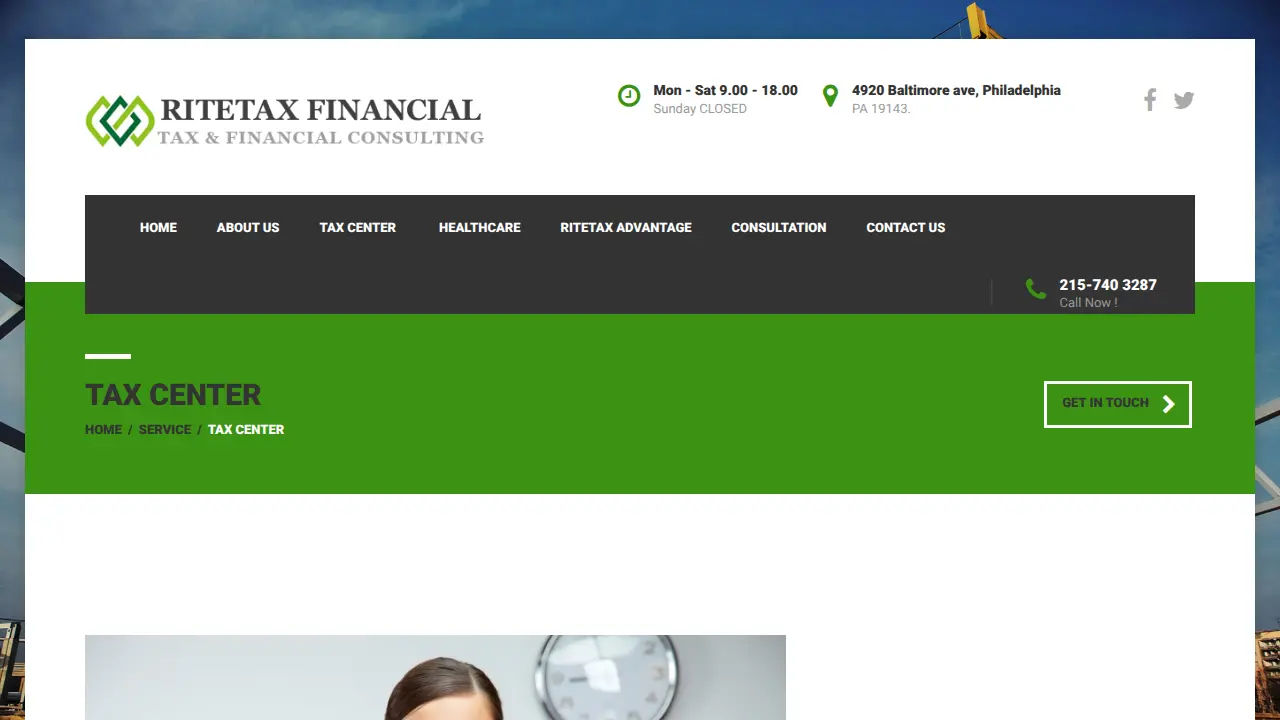 RITETAX Financial page