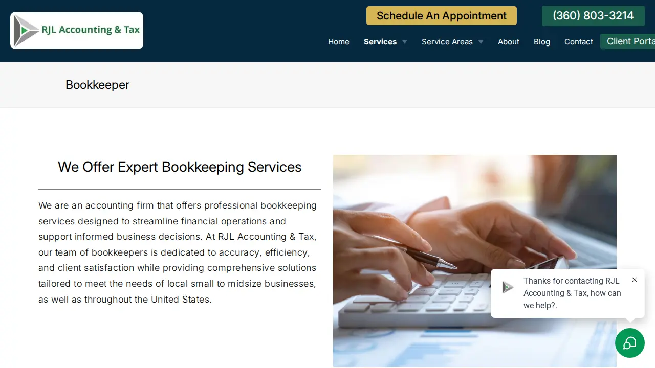 RJL Accounting & Tax page