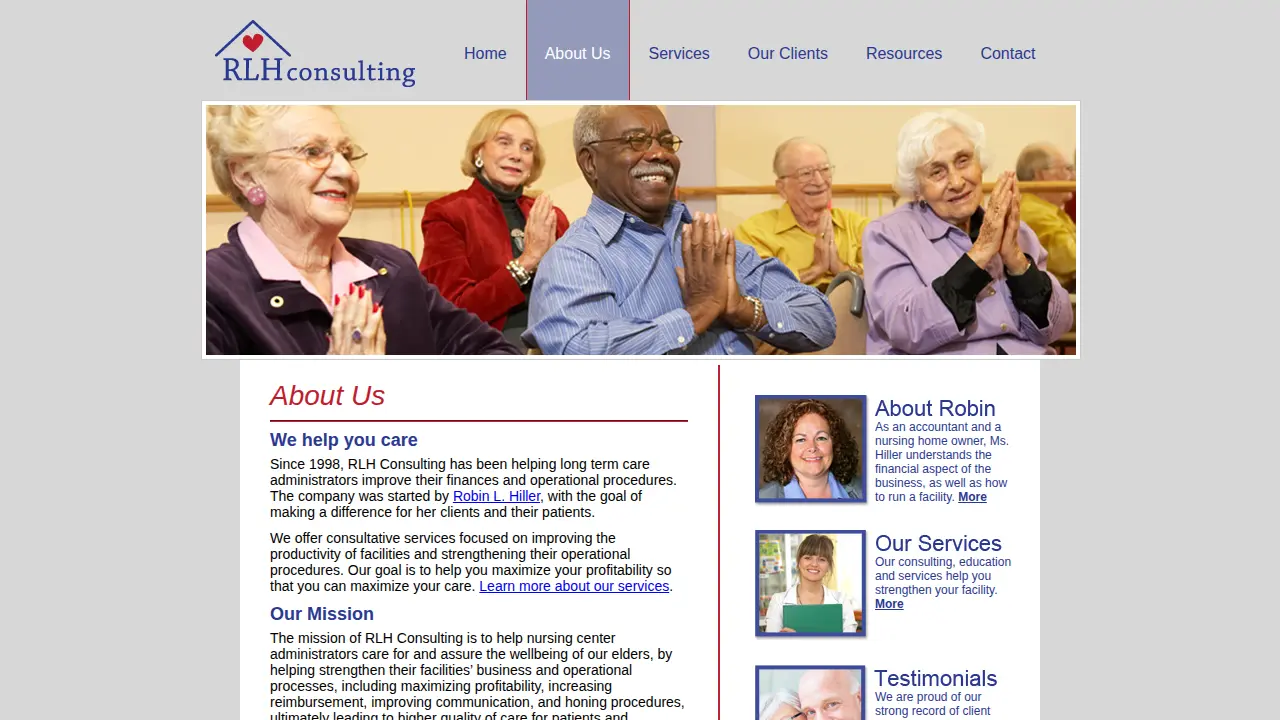 RLH Consulting page