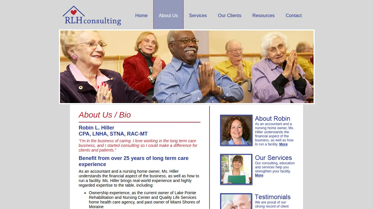 RLH Consulting page