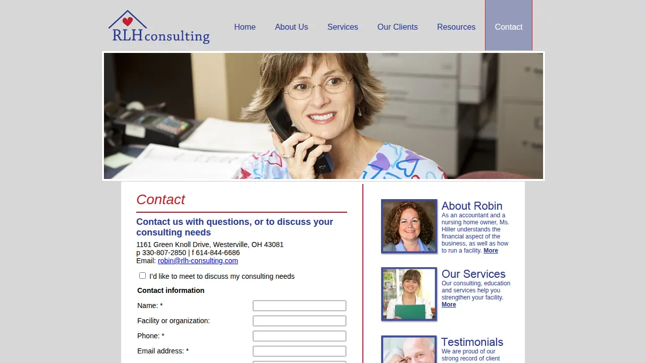 RLH Consulting website