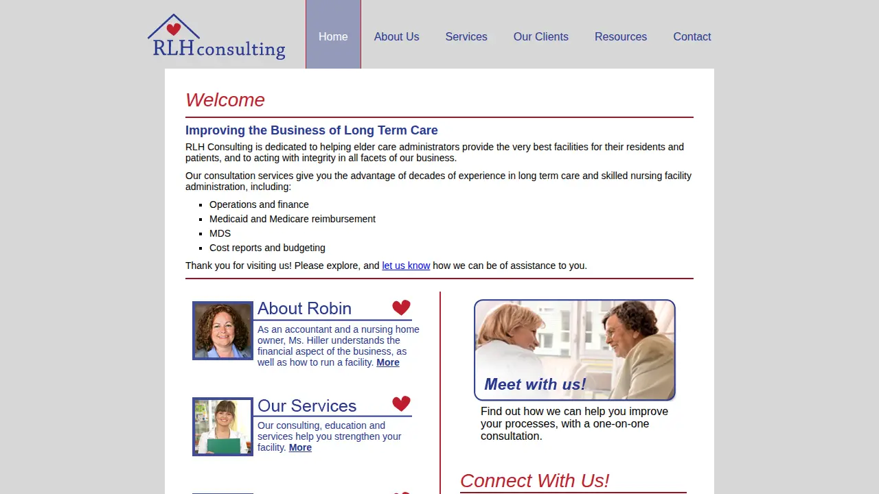 RLH Consulting page