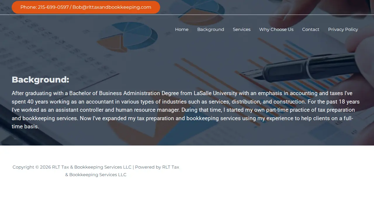 RLT Tax & Bookkeeping Services LLC page