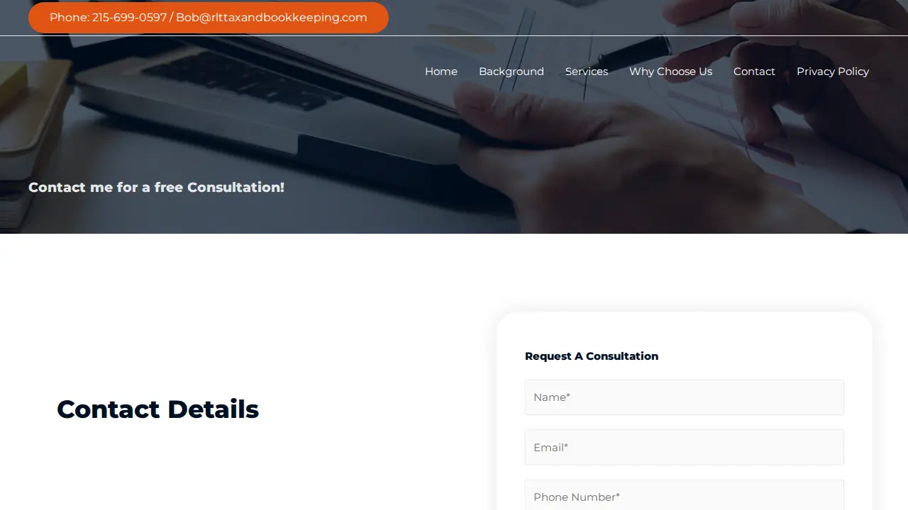 RLT Tax & Bookkeeping Services LLC page