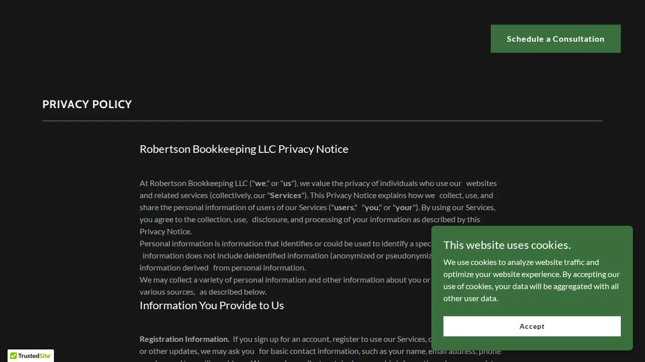 Robertson Bookkeeping LLC page