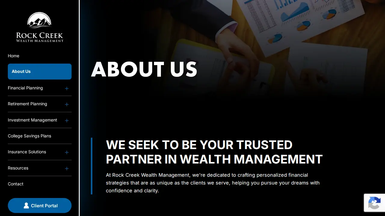 Rock Creek Wealth Management page