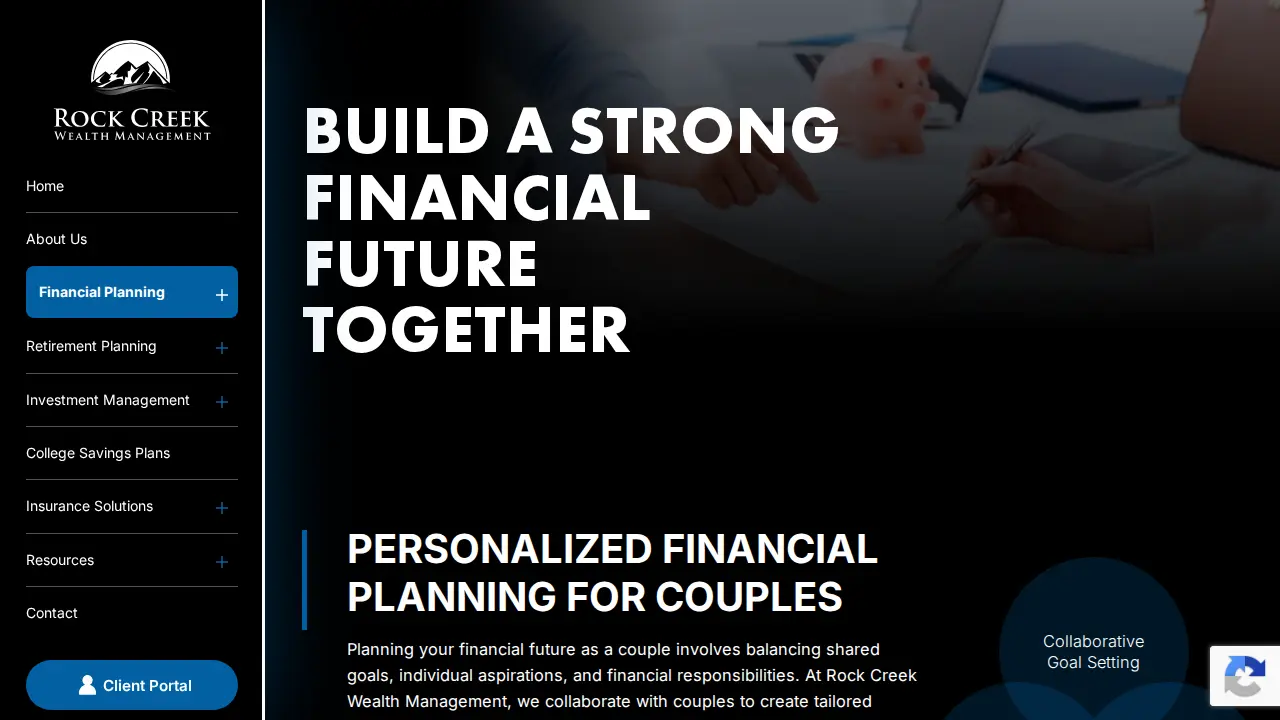 Rock Creek Wealth Management page