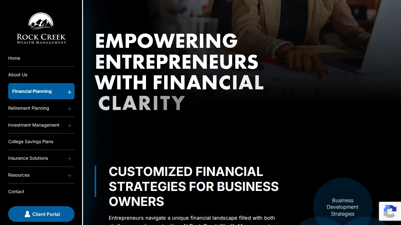 Rock Creek Wealth Management page