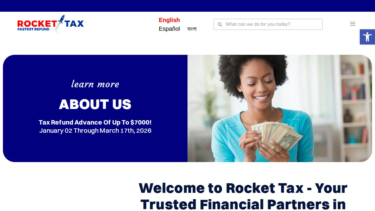 ROCKET TAX page