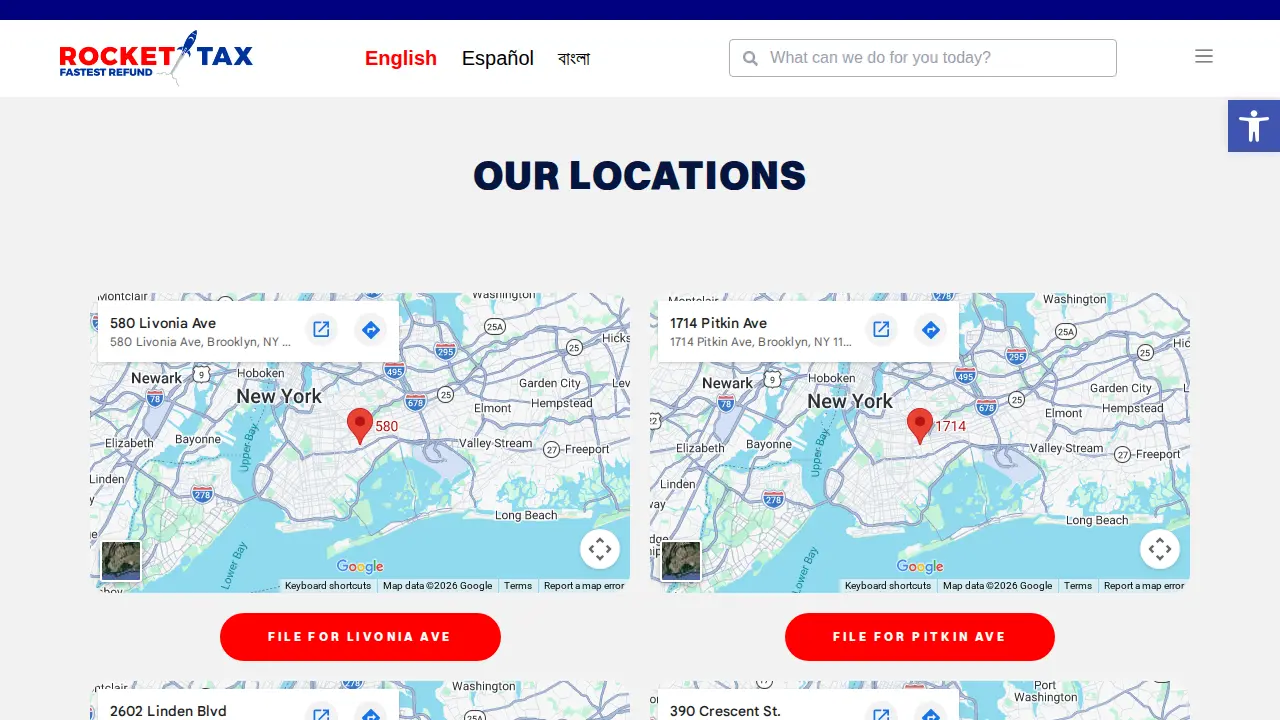 ROCKET TAX page