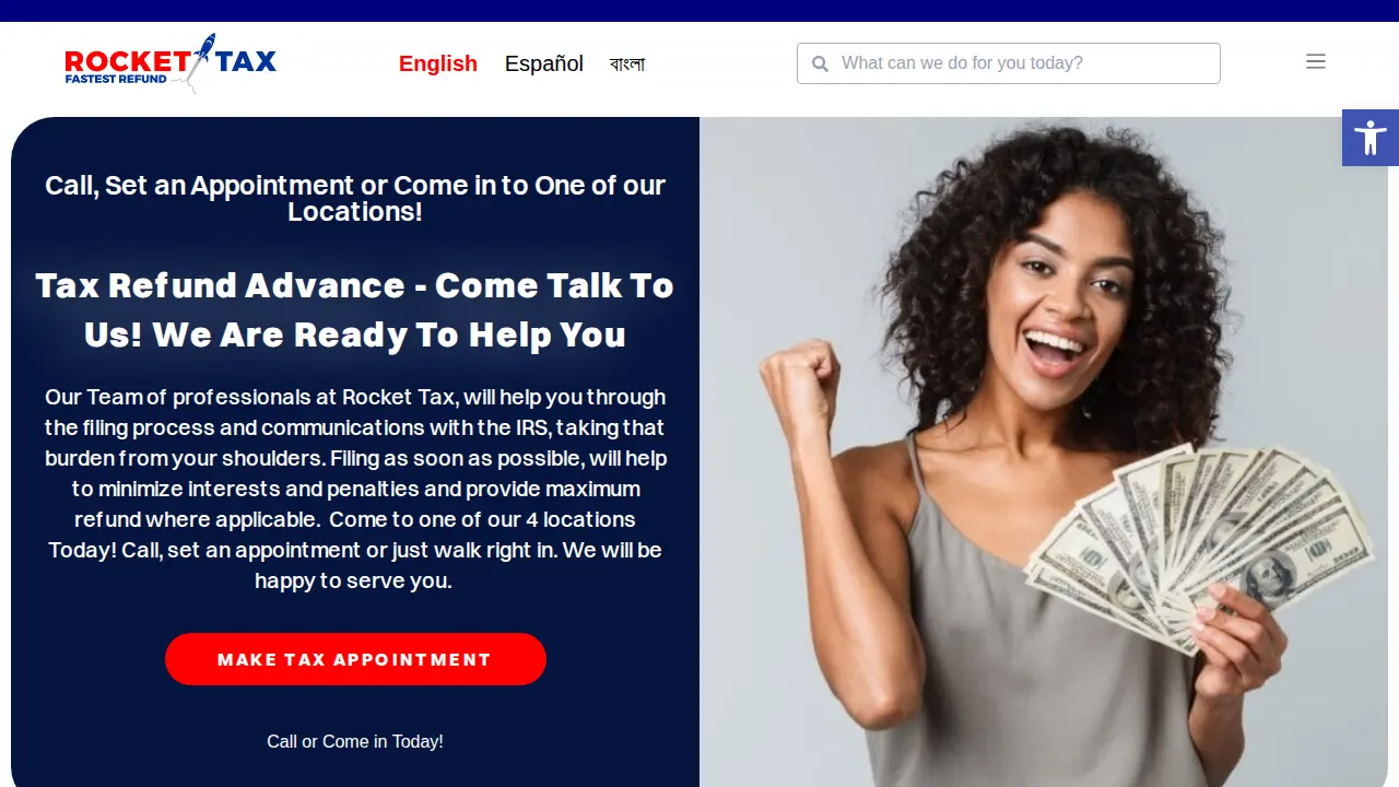 ROCKET TAX page