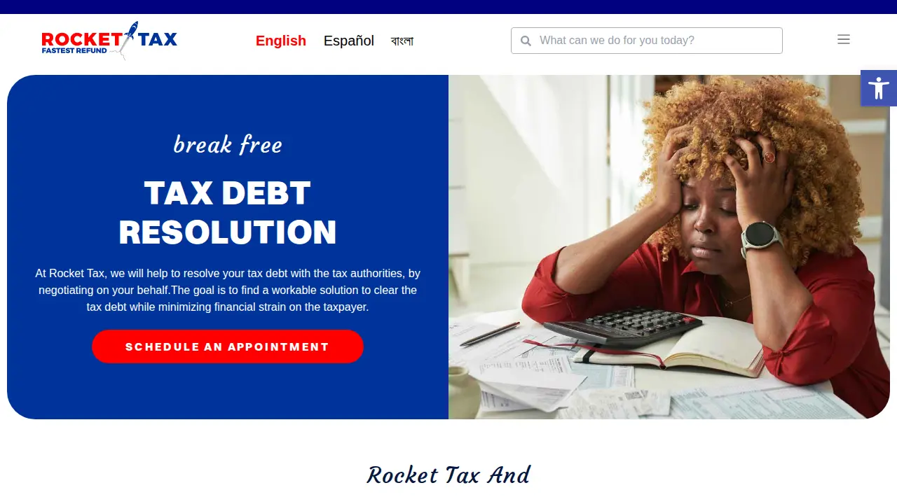 ROCKET TAX page