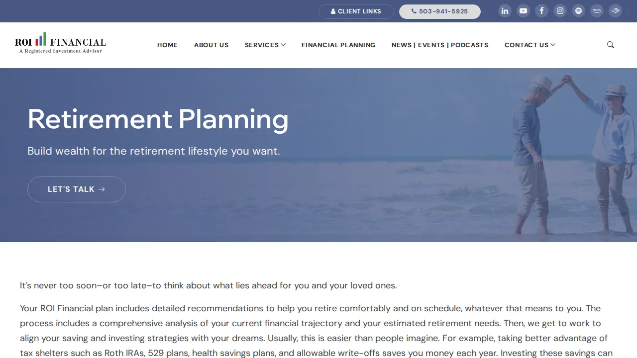 ROI Financial Advisors, LLC page