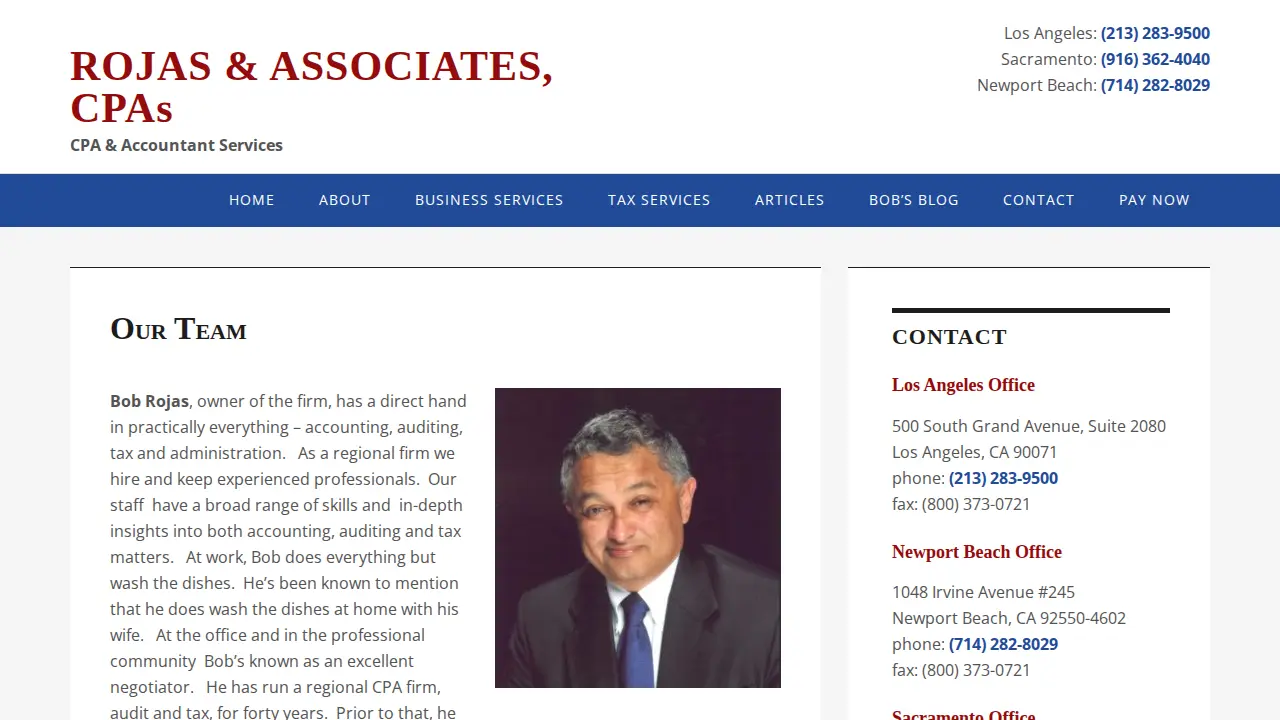Rojas & Associates, CPAs page