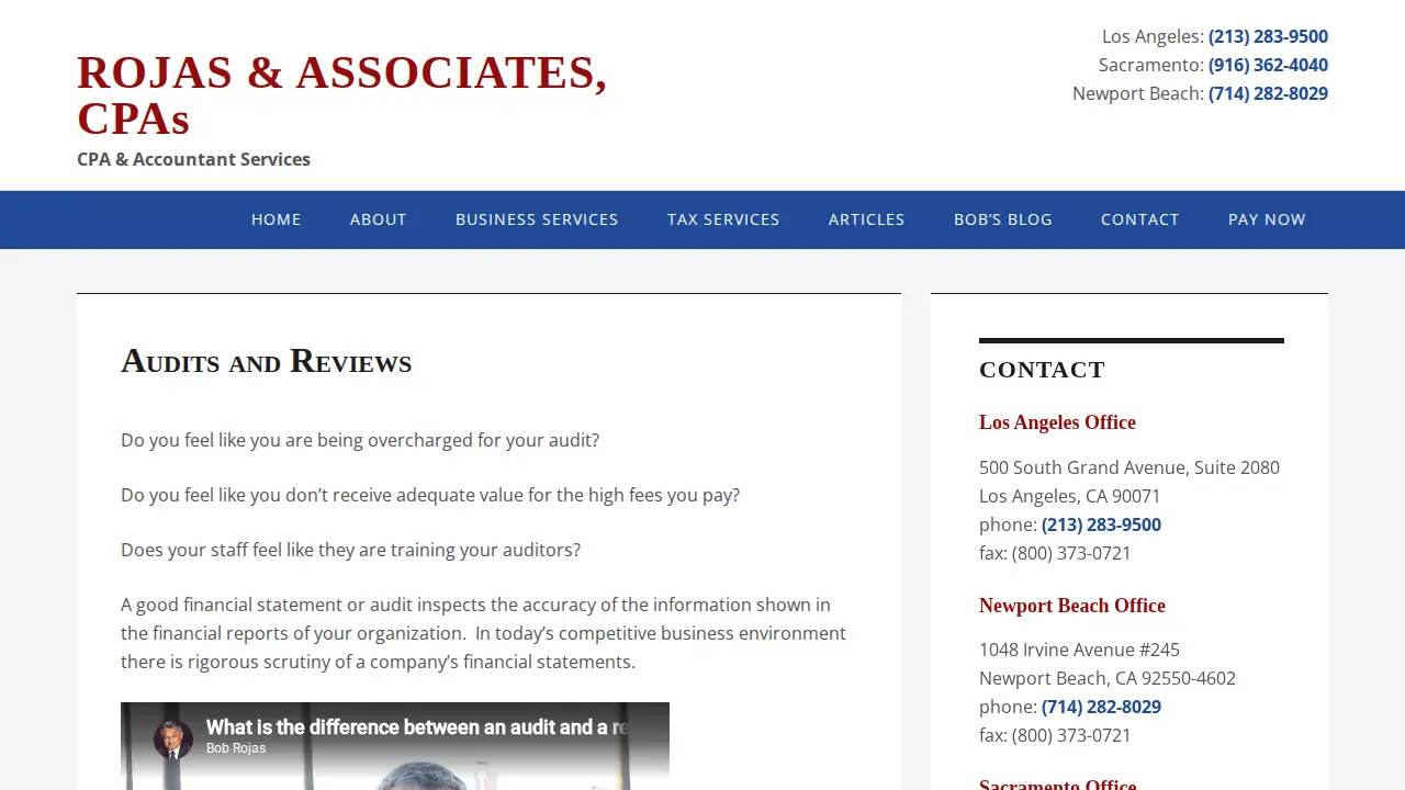 Rojas & Associates, CPAs page