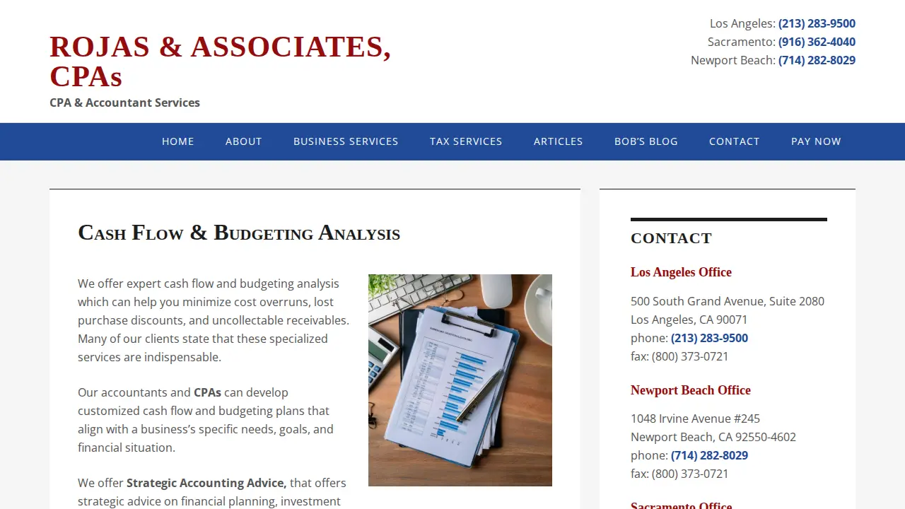 Rojas & Associates, CPAs page