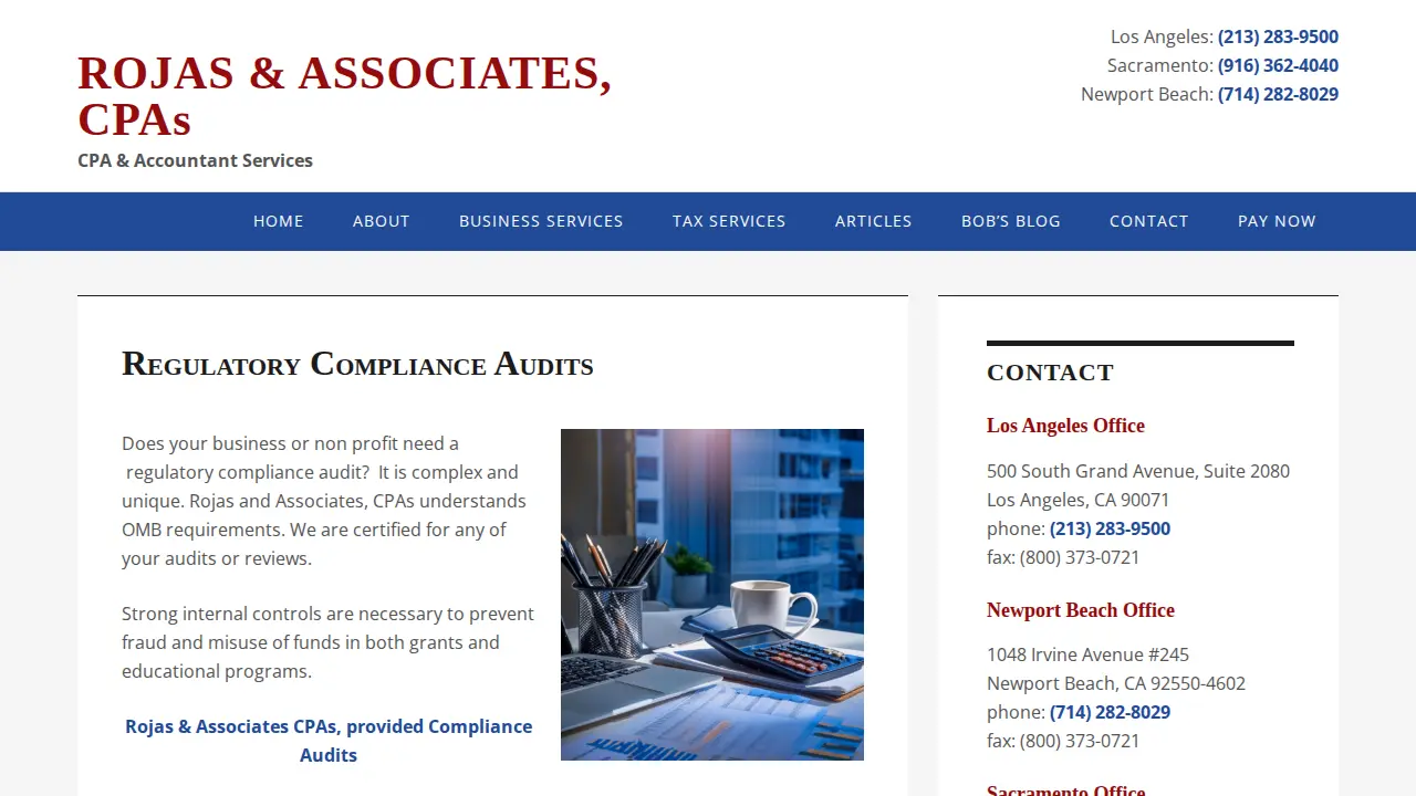 Rojas & Associates, CPAs page