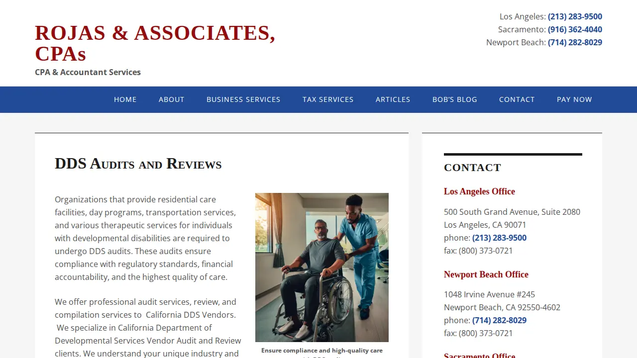 Rojas & Associates, CPAs page
