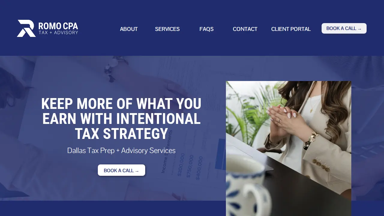Romo CPA page