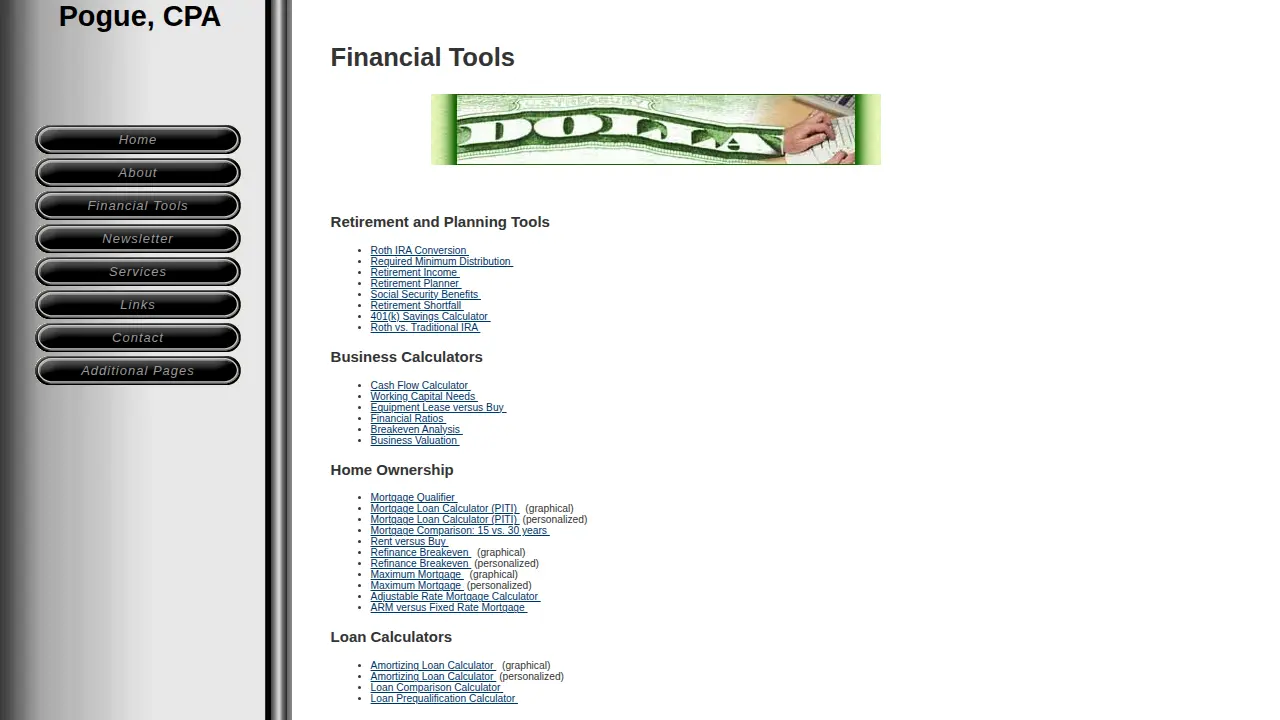 Ronald E. Pogue, CPA page