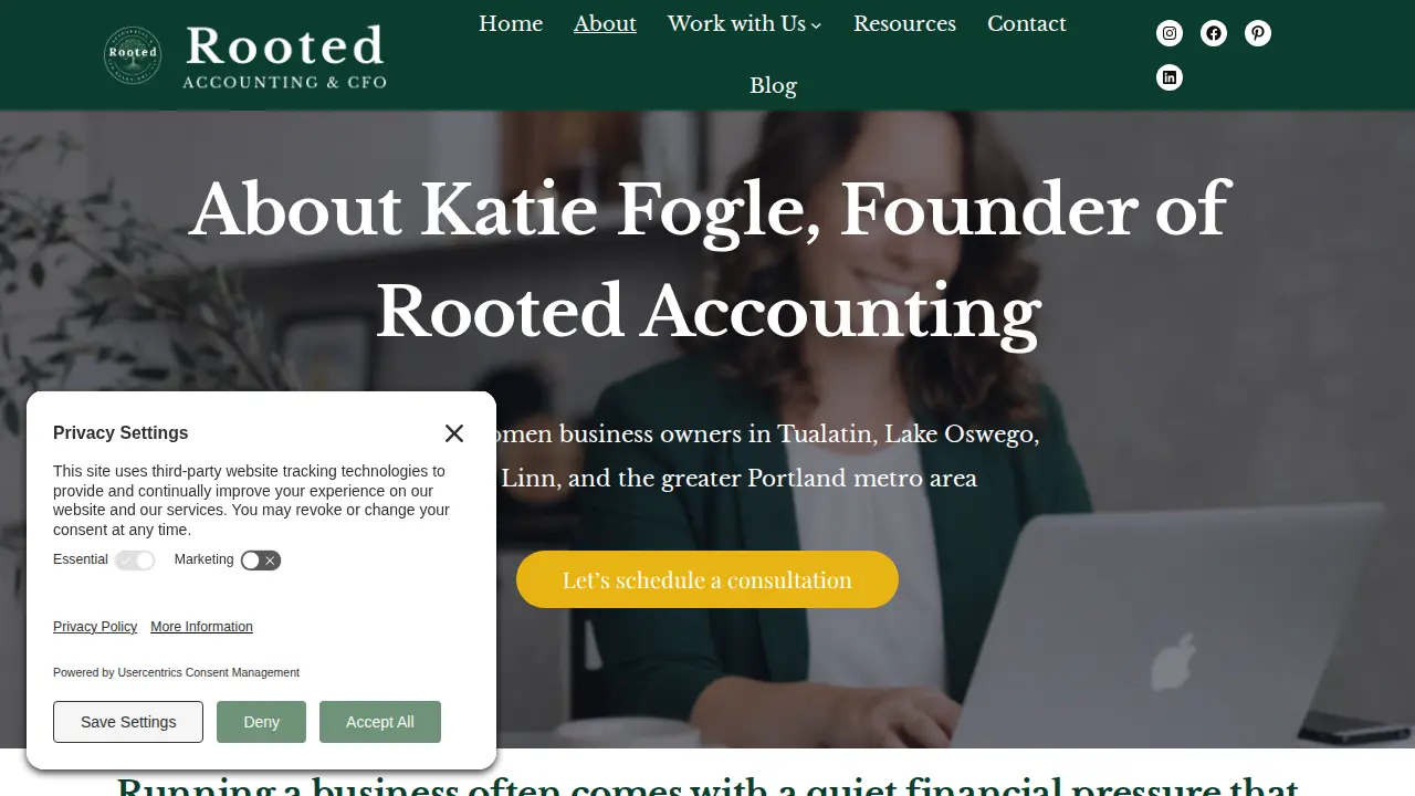 Rooted Accounting & CFO Solutions page