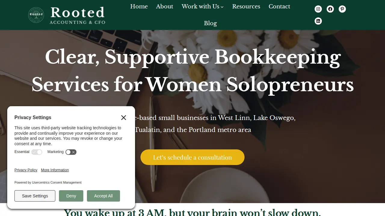 Rooted Accounting & CFO Solutions page
