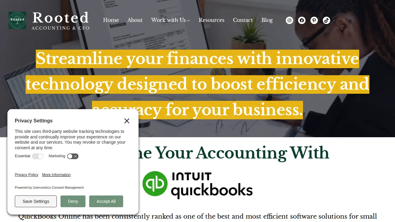 Rooted Accounting & CFO Solutions page