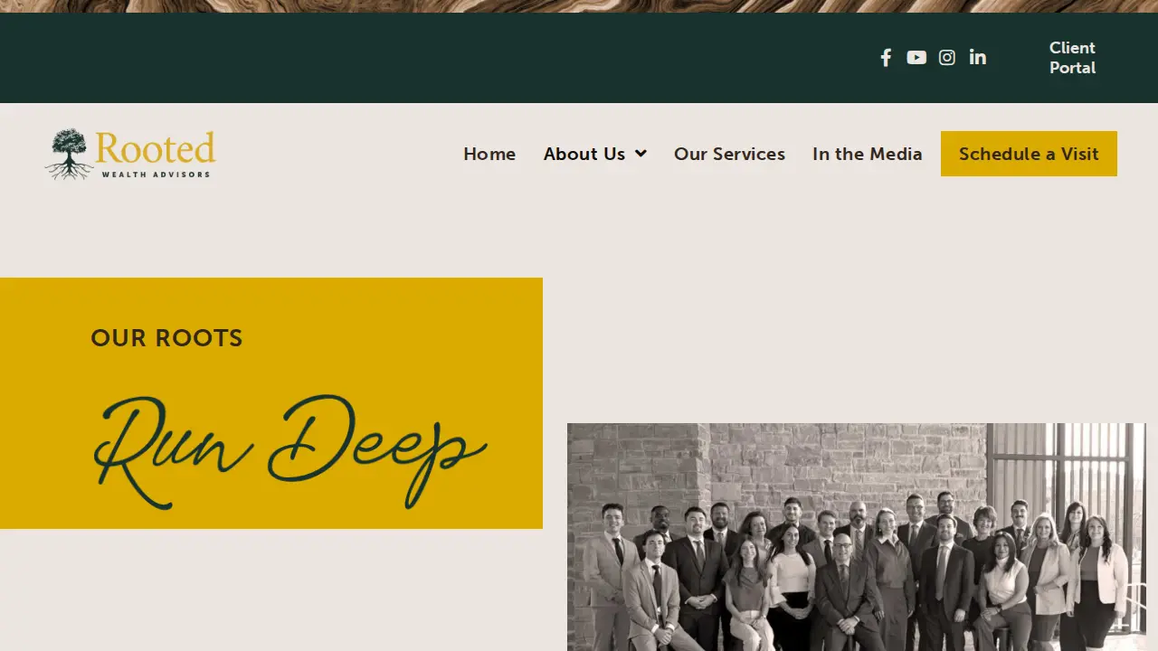 Rooted Wealth Advisors page