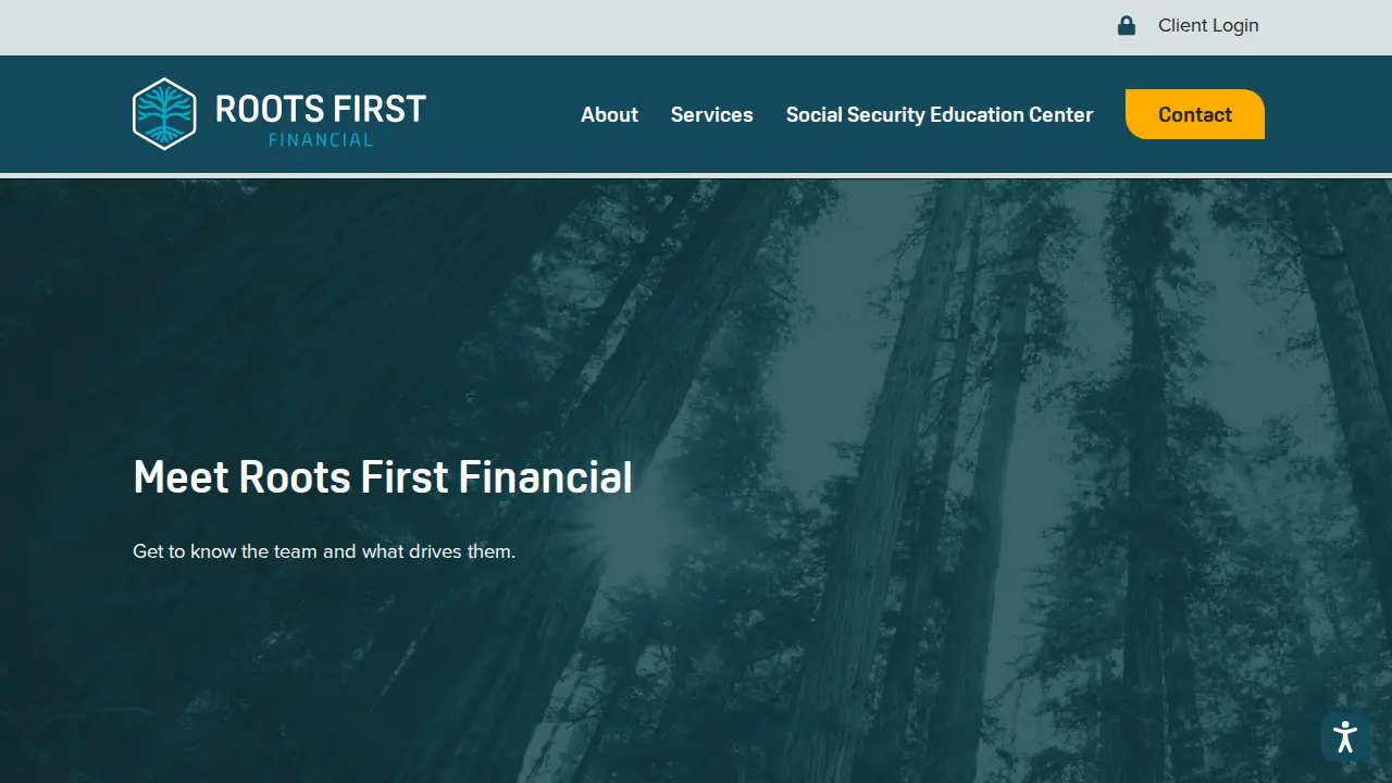 Roots First Financial page