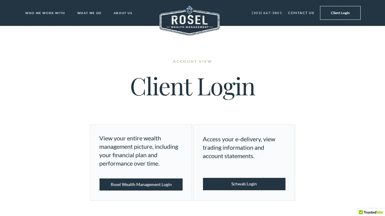 Rosel Wealth Management page
