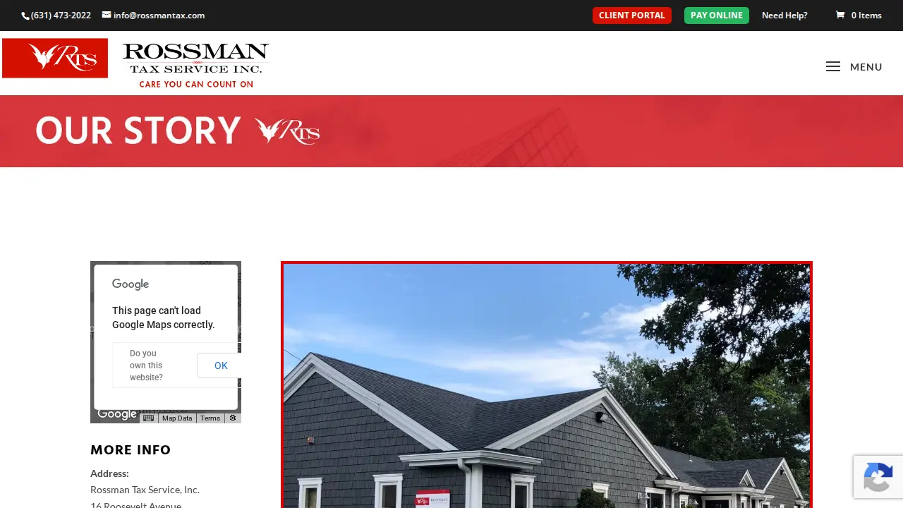 Rossman Tax Services page