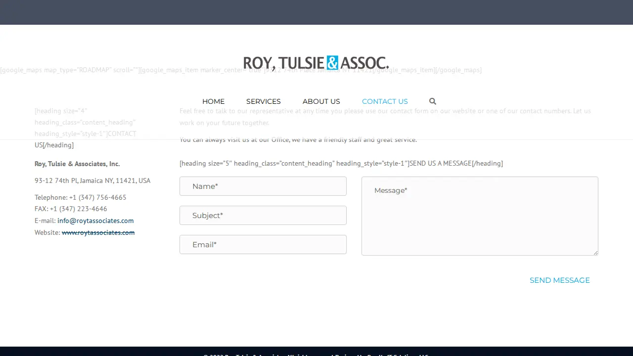 Roy, Tulsie & Associates page