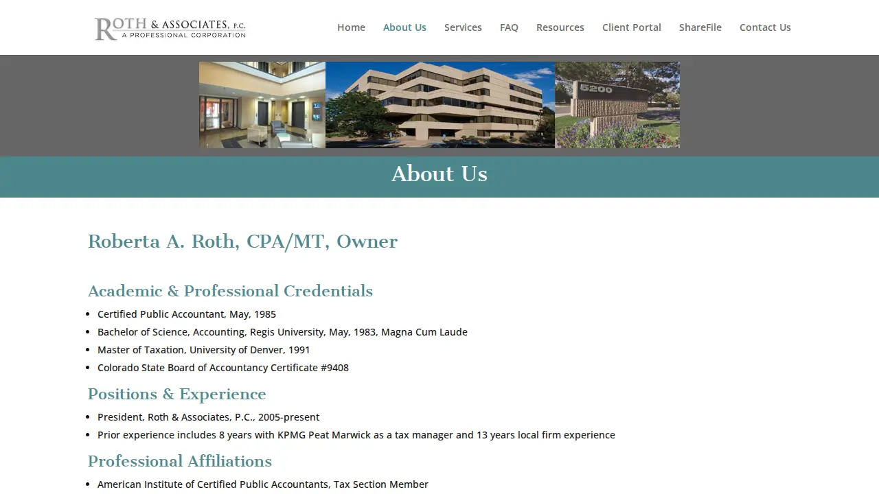 Roth & Associates, P.C page