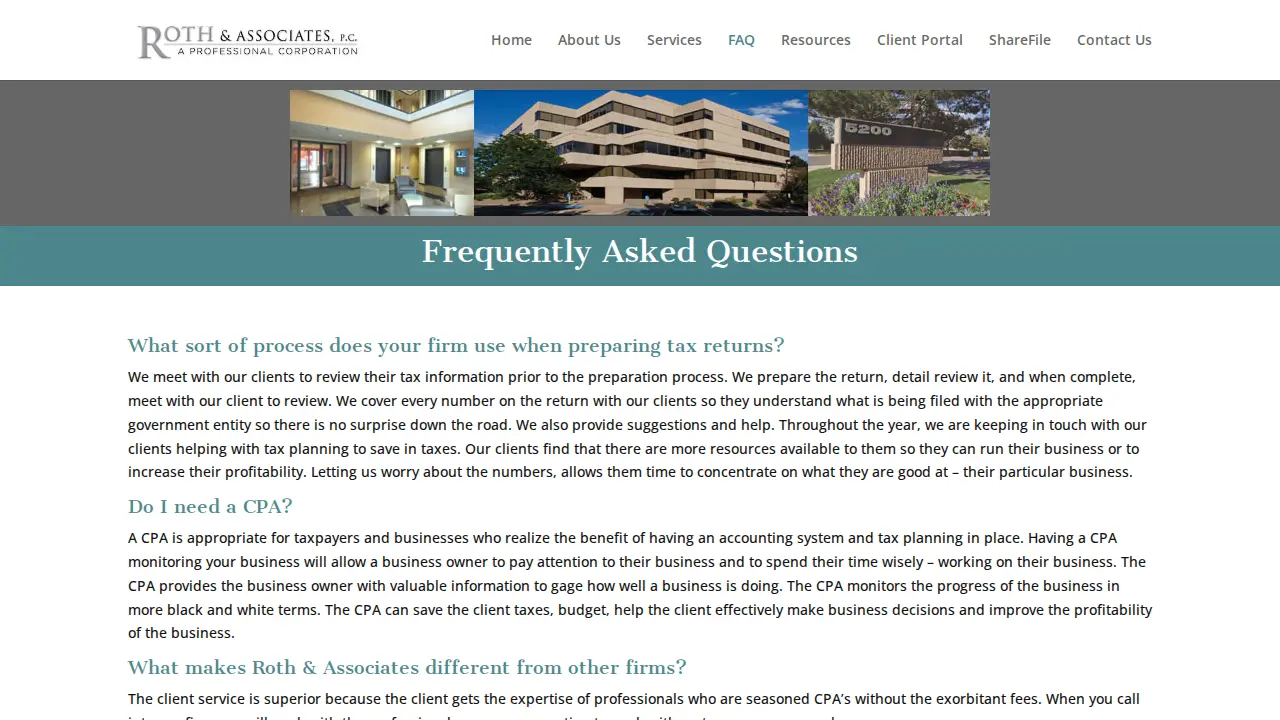 Roth & Associates, P.C page