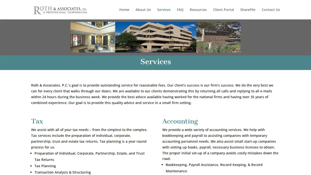 Roth & Associates, P.C page