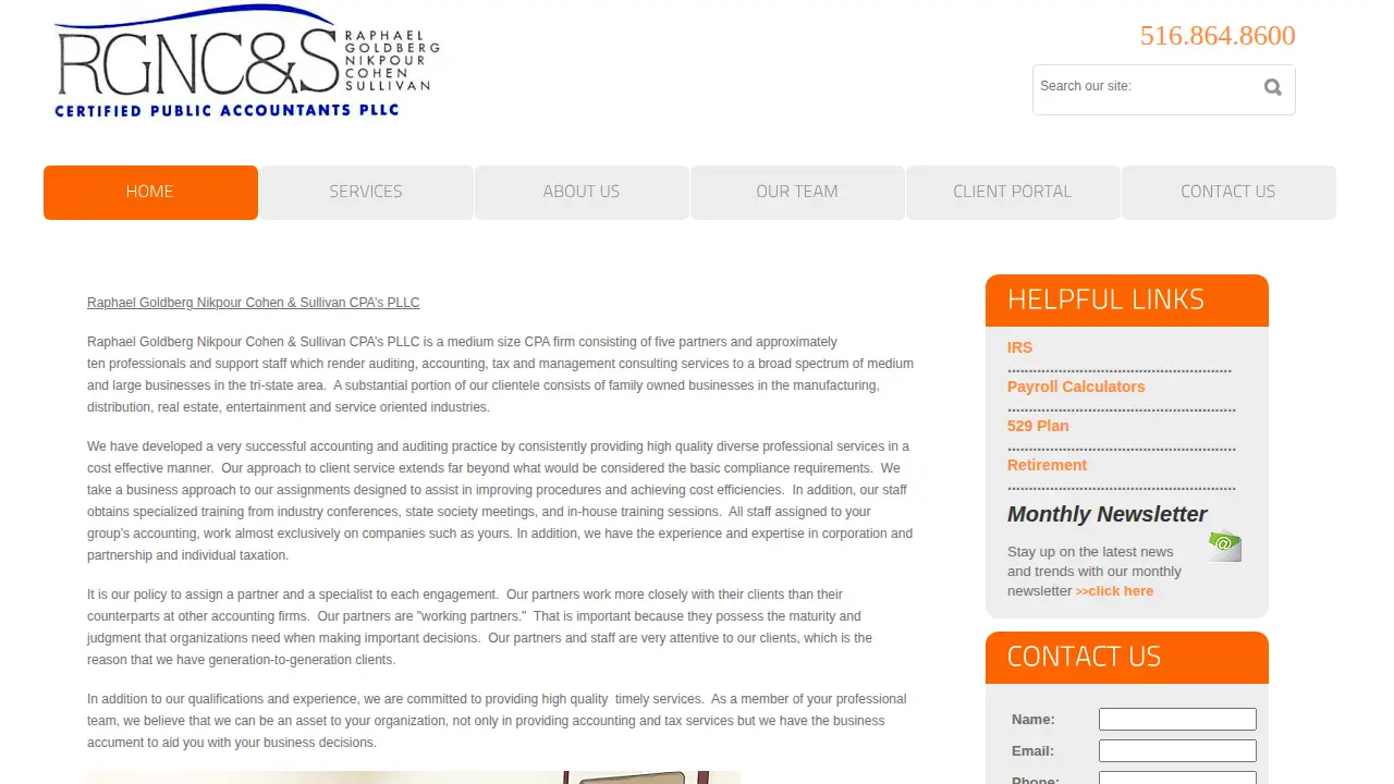 Raphael Goldberg Nikpour Cohen & Sullivan CPA's PLLC page
