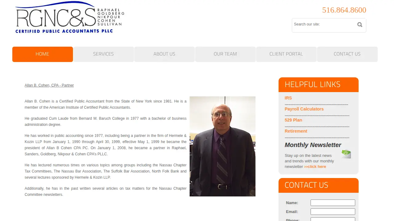 Raphael Goldberg Nikpour Cohen & Sullivan CPA's PLLC page